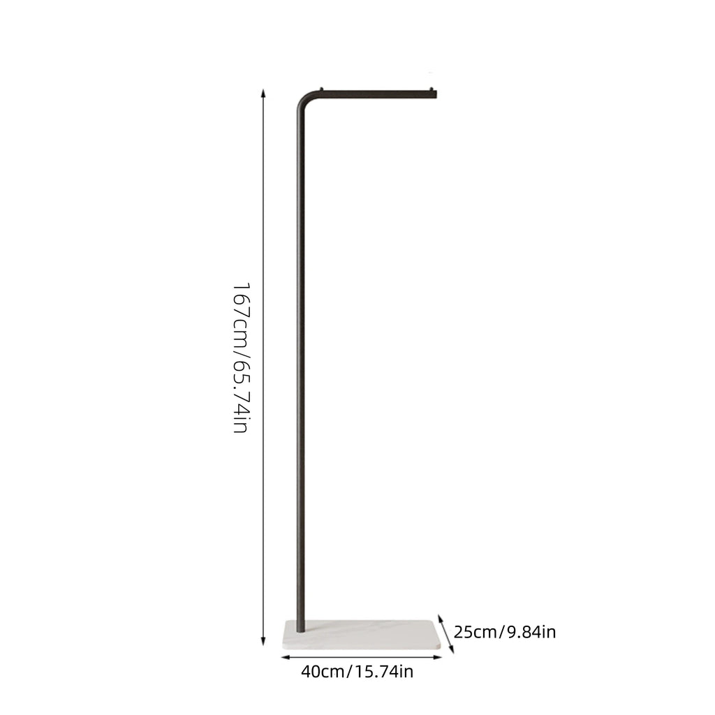 Slim clothes rail in black