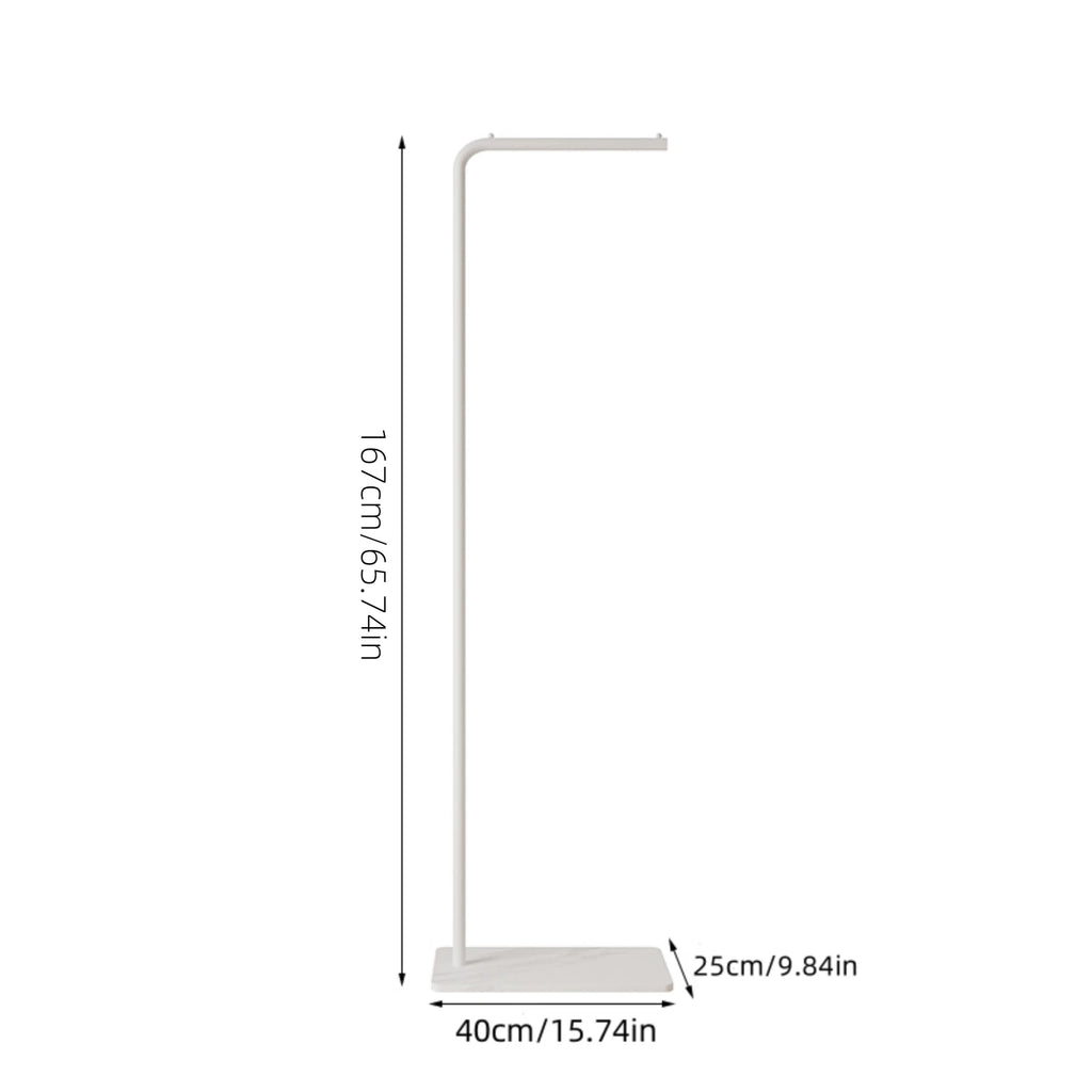 Slim clothes rail in white