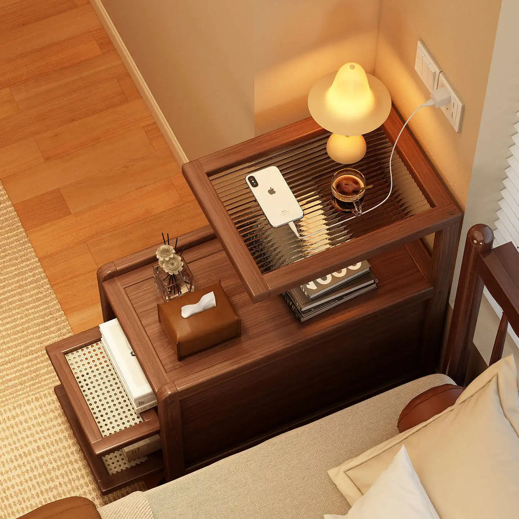 Narrow bedside table, supplier photo